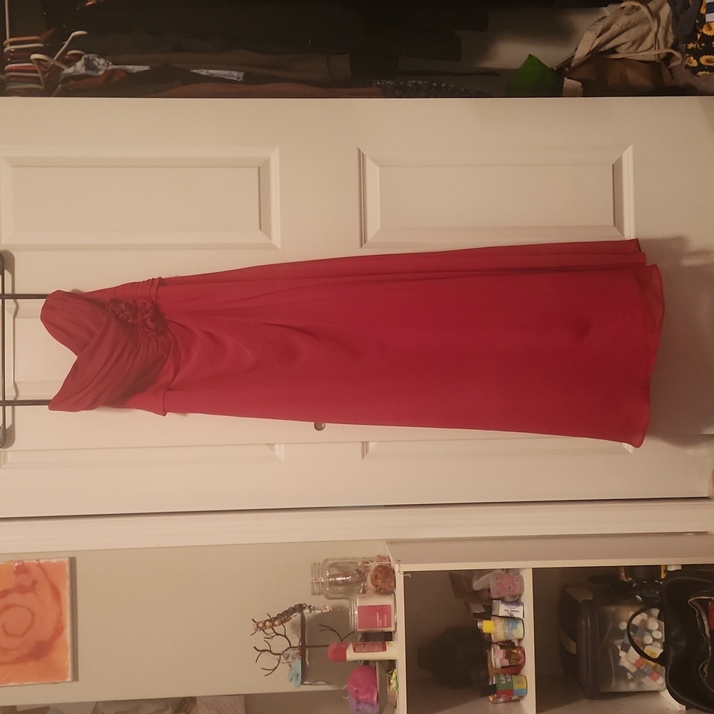 Red prom dress, size 10